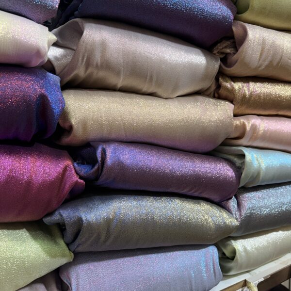 Plain Iridescent Brocade Fabric